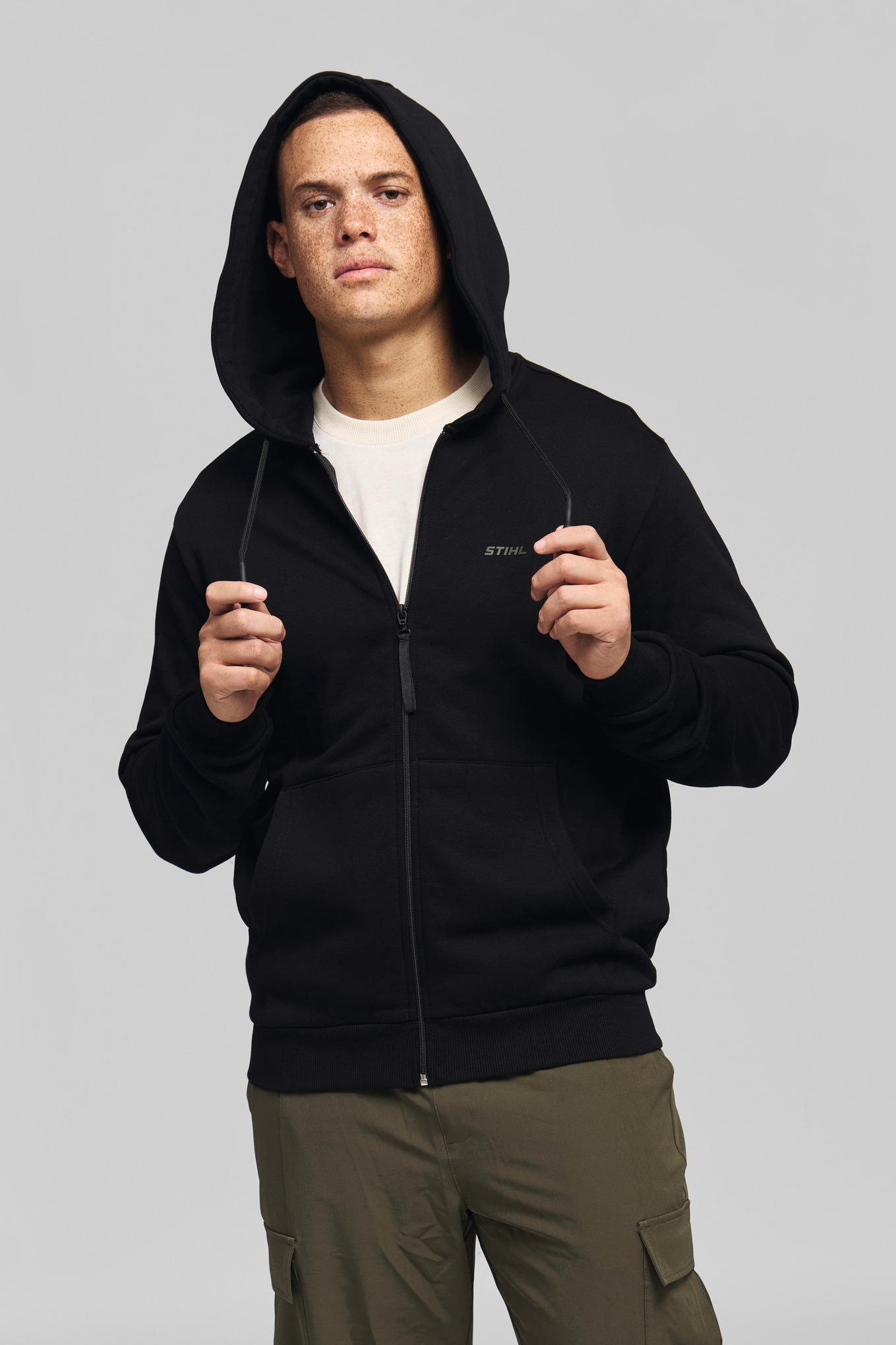 Hoodie-jakke STIHL 100 REFLEKTERENDE sort