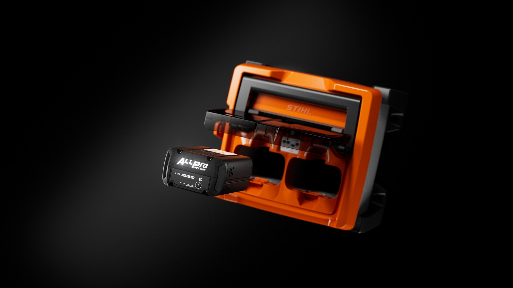 ALLPRO-batterier i en opladningsboks
